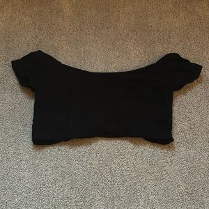Cropped, Medium, Black. Off shoulder, Cotton On shirt
